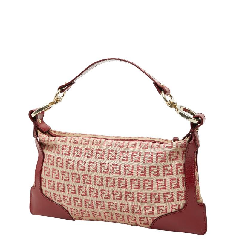 FENDI（フェンディ） ズッキーノ ハンドバッグ 8BR464 ベージュ レッド