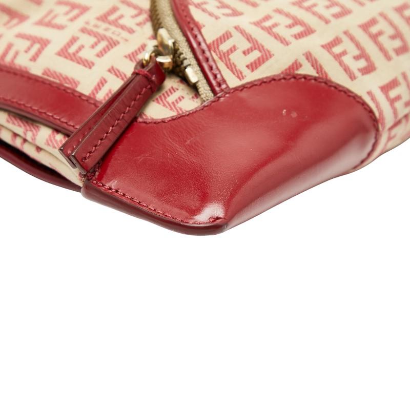 FENDI（フェンディ） ズッキーノ ハンドバッグ 8BR464 ベージュ レッド