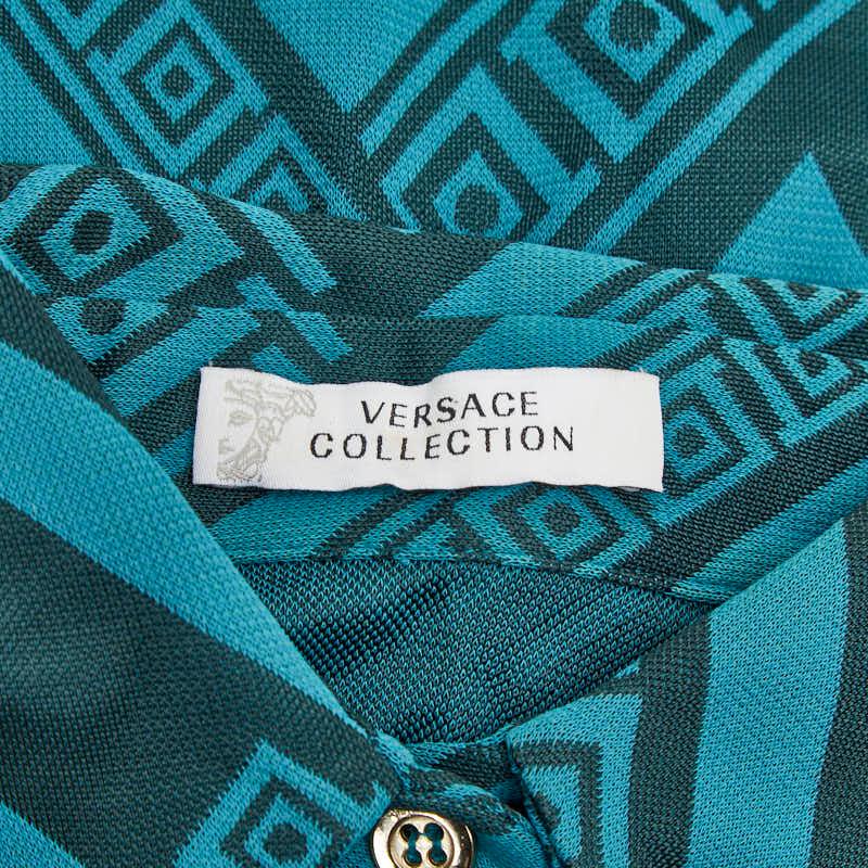 【希少】Gianni Versace ヴェルサーチ ヴィンテージドレスワンピース ヴェルサーチェ ワンピース サイズ40 グリーン ビスコース レディース