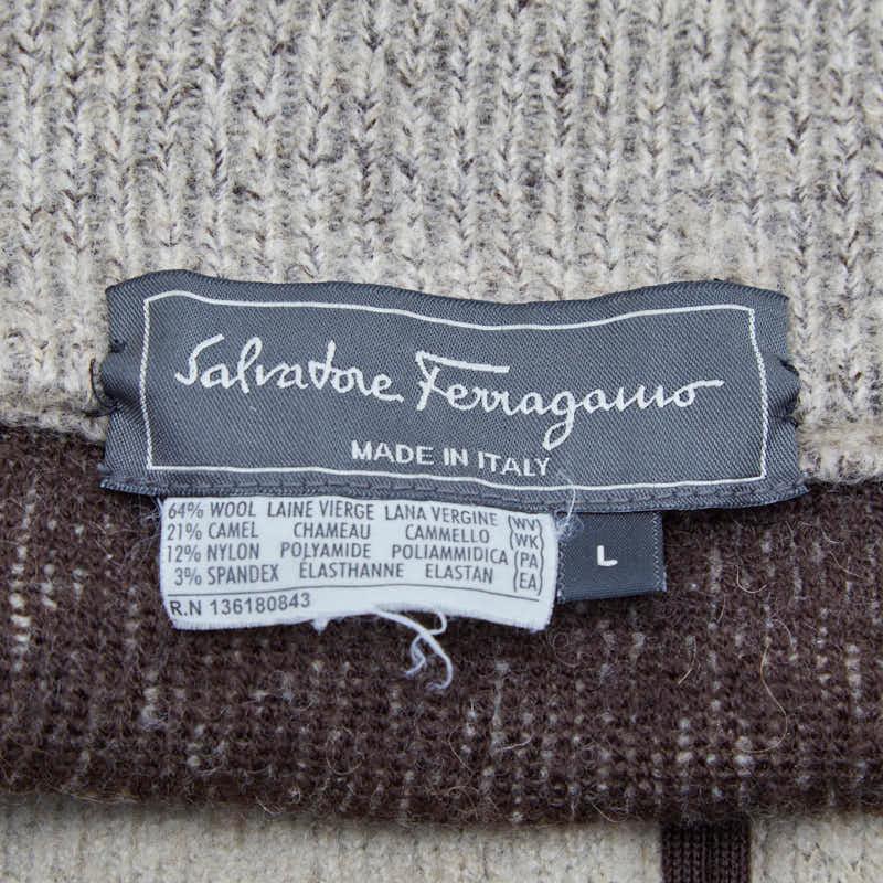 サルヴァトーレフェラガモ ガンチーニ ドライバーズニット ジップ