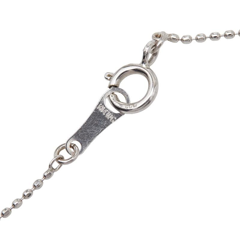 K14WG ホワイトゴールド ダイヤ0.06ct ネックレス 3連ダイヤ