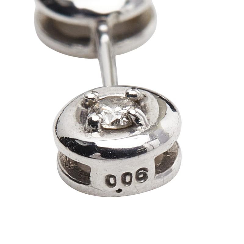 K14WG ホワイトゴールド ダイヤ0.06ct ネックレス 3連ダイヤ