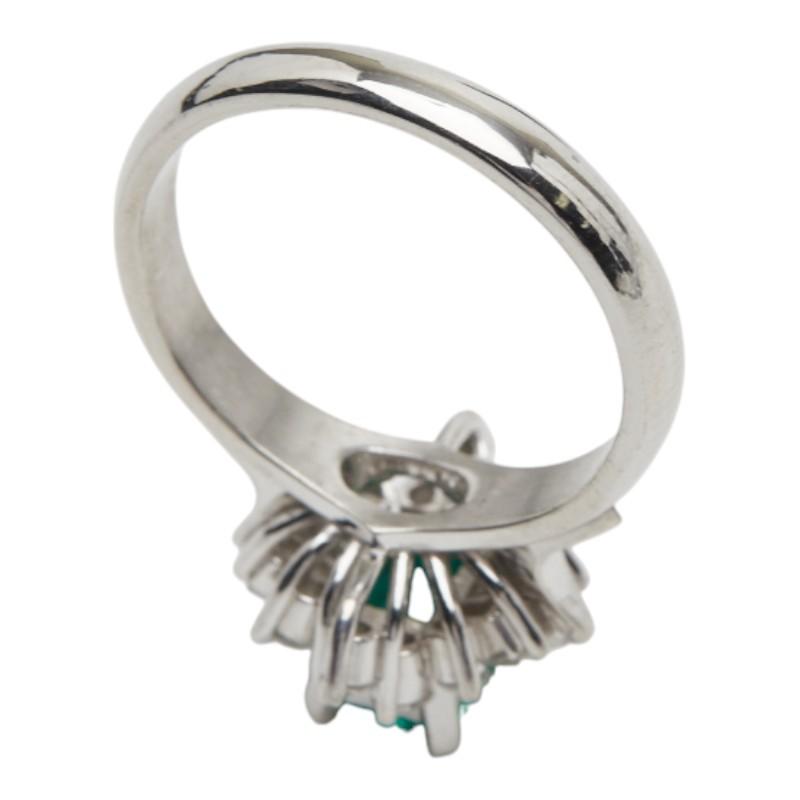 Pt900 プラチナ エメラルド0.54ct ダイヤ0.41ct リング 指輪