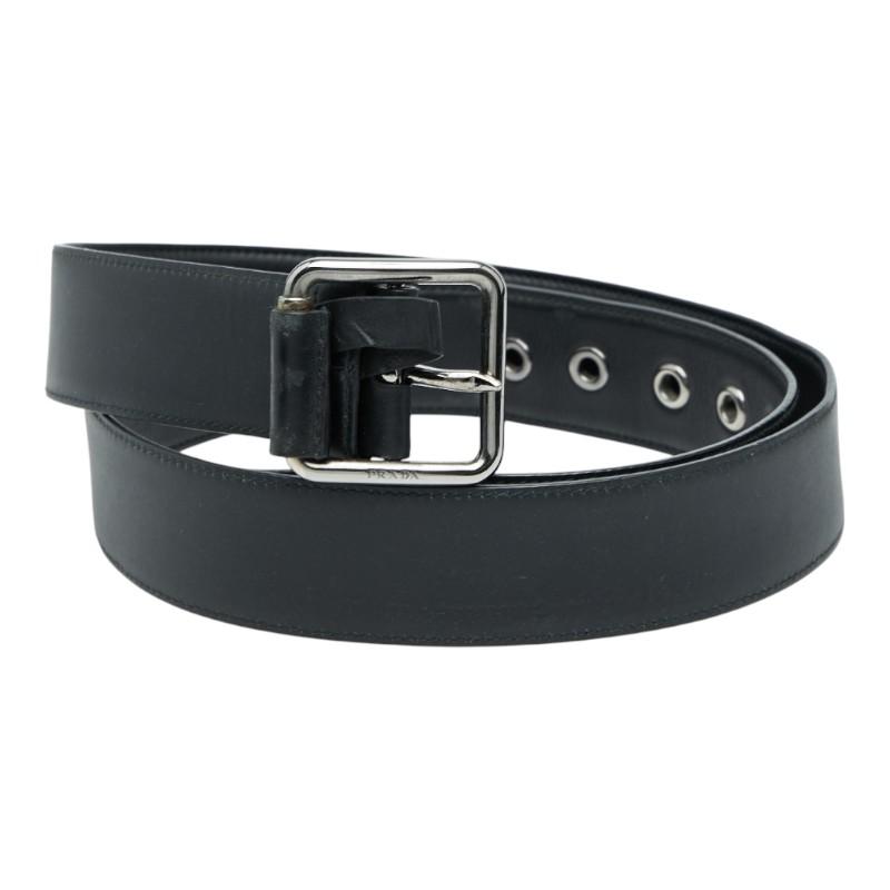 PRADA（プラダ） ベルト サイズ：100/40 ブラック レザー メンズ