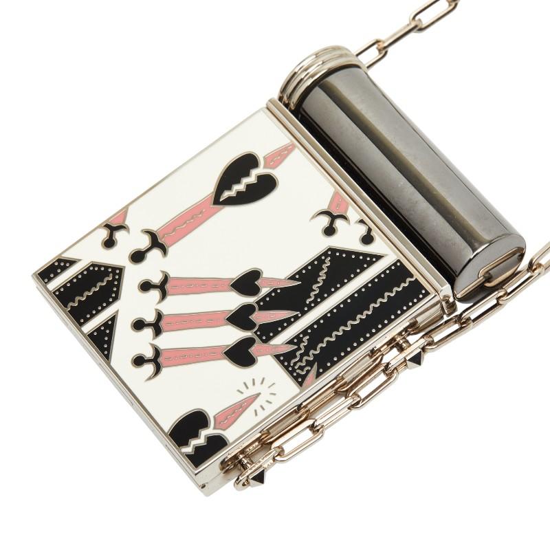 新品　valentino ミラー、リップケース　クラッチバック ヴァレンチノ ラブブレード ミラー 鏡 リップスティックケース