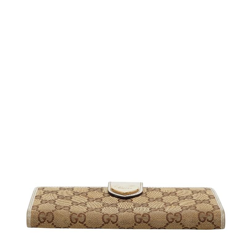 GUCCI（グッチ） GGキャンバス ハート 長財布 203550 ベージュ