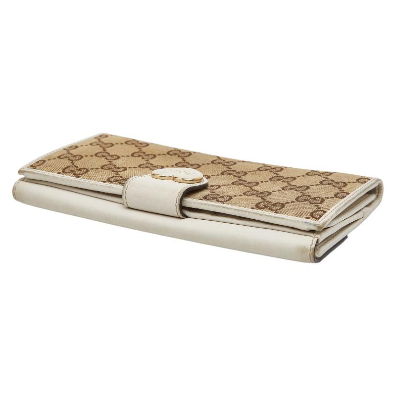 GUCCI（グッチ） GGキャンバス ハート 長財布 203550 ベージュ