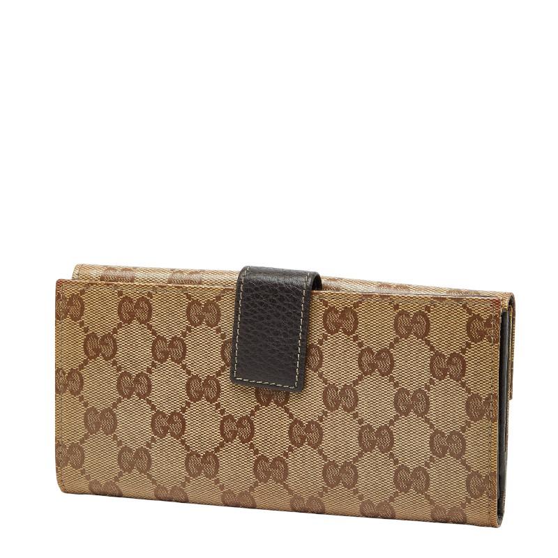 GUCCI（グッチ） GGクリスタル 長財布 231835 ベージュ ブラウン PVC