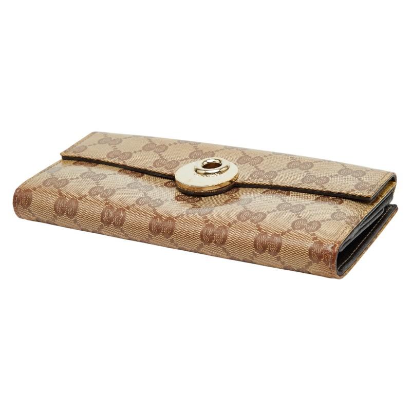 GUCCI（グッチ） GGクリスタル 長財布 231835 ベージュ ブラウン PVC