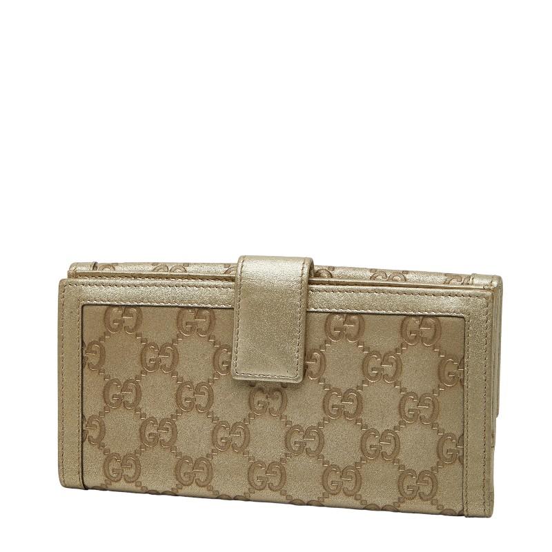 GUCCI（グッチ） インターロッキングG 長財布 282426 ゴールド レザー