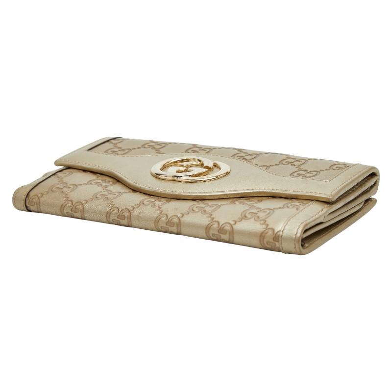 GUCCI（グッチ） インターロッキングG 長財布 282426 ゴールド レザー