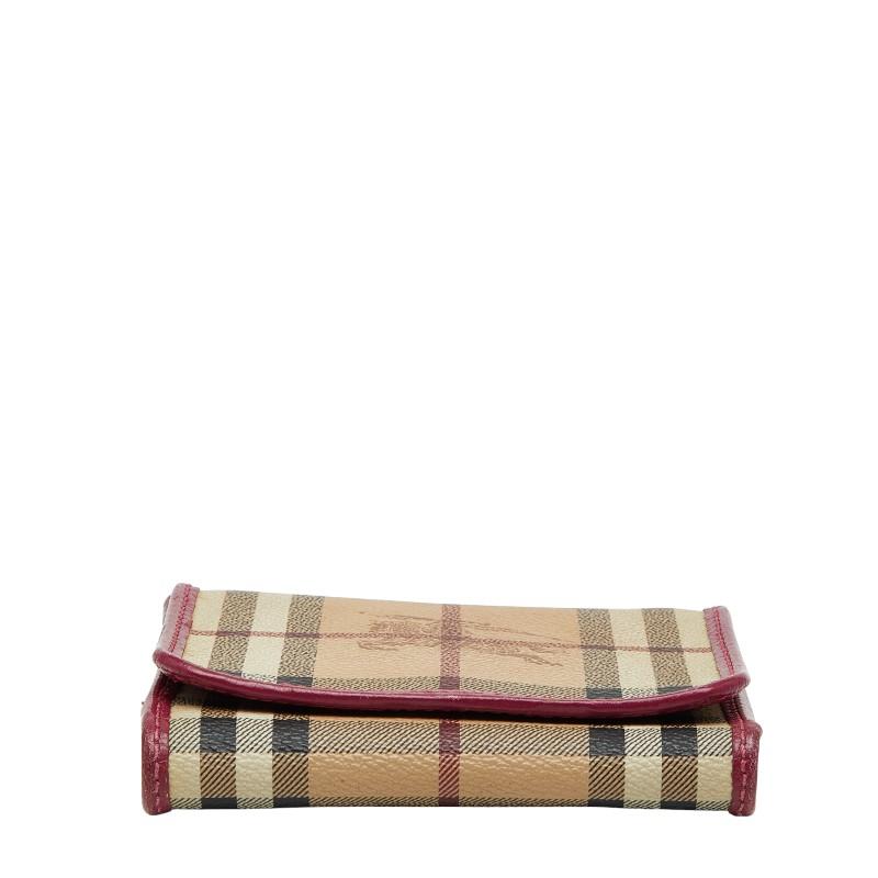 未使用品　BURBREEY LONDON 三つ折り財布　ノバチェック　ベージュ BURBERRY（バーバリー） ノバチェック シャドーホース 三つ折り財布