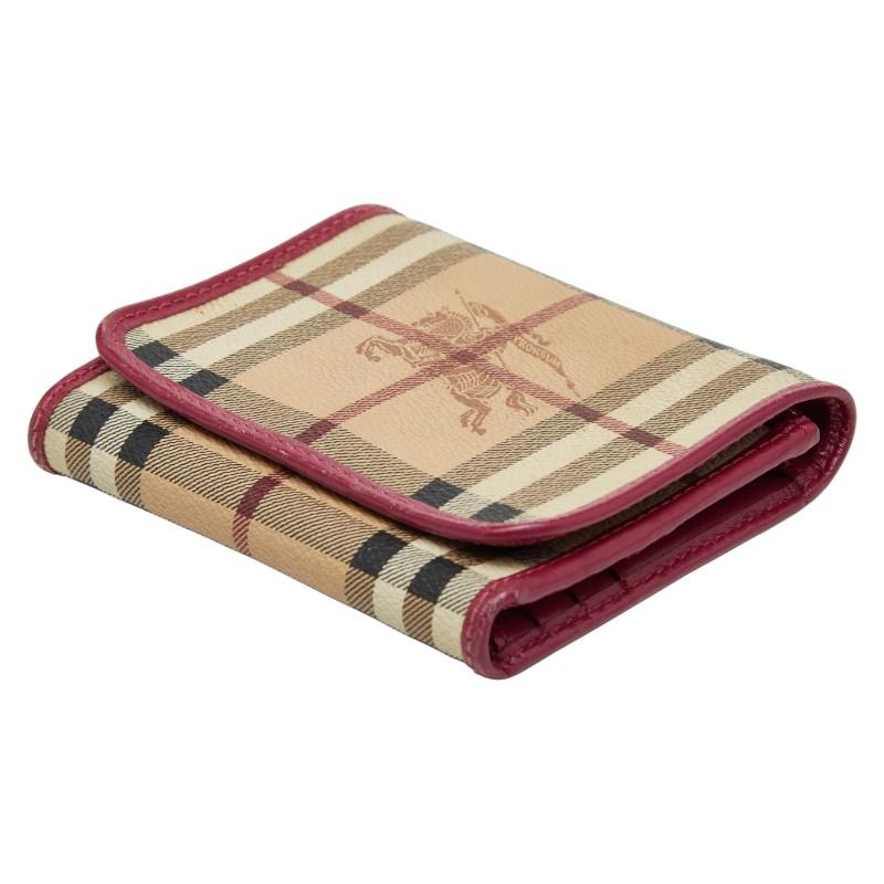 バーバリー ノバチェック シャドーホース 三つ折り財布 PVC レディース BURBERRY 【1-0248564】 BURBERRY（バーバリー） ノバチェック シャドーホース 三つ折り財布