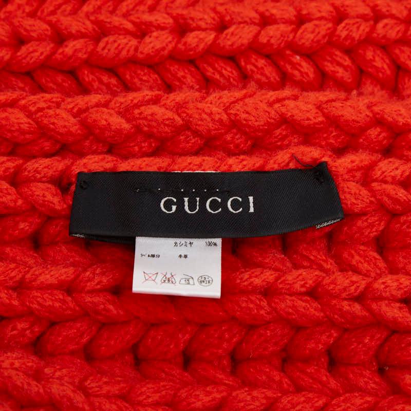 GUCCI（グッチ） マフラー オレンジ カシミヤ レディース 【中古