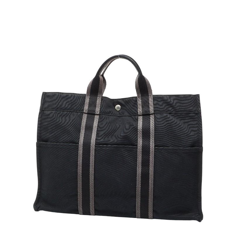 大人気❗️ HERMES エルメス　フールトゥーMM トートバッグ　ブラック エルメス フールトゥMM トートバッグ ブラック グレー 【】- ss154