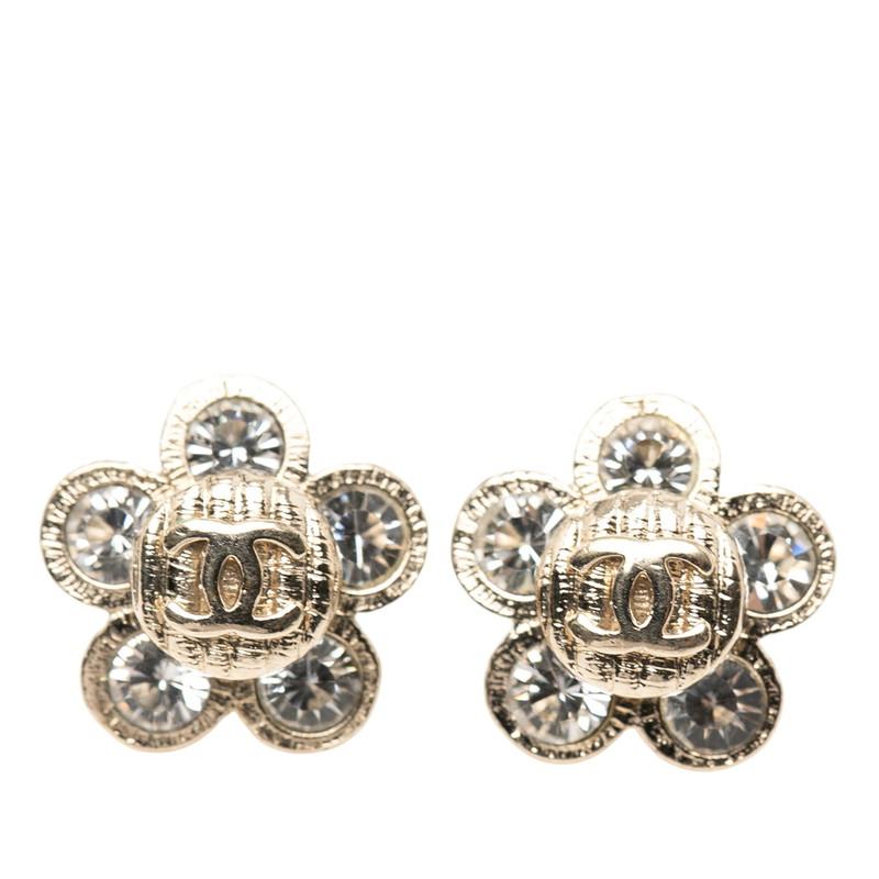 CHANEL（シャネル） ココマーク フラワー モチーフ ピアス ゴールド