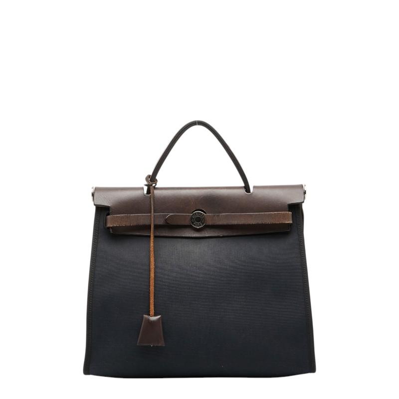 HERMES（エルメス） エールバッグジップPM ハンドバッグ ブラック 