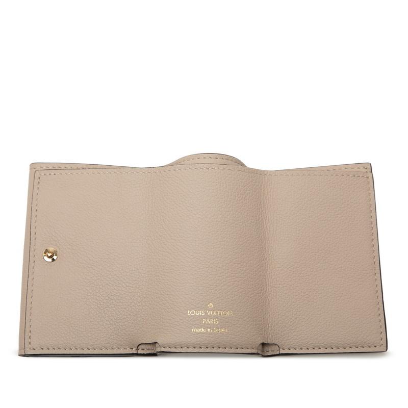 美品 ICタグ ルイヴィトン ポルトフォイユ ロックミニ 三つ折り ベージュ ルイヴィトン ポルトフォイユ・ロックミニ 三つ折り財布 ICチップ搭載