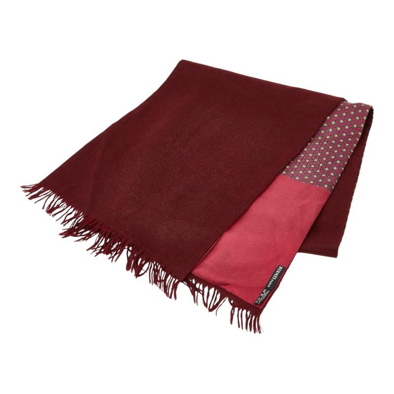 エルメス　HERMES カシミヤ　マフラー　ボルドー HERMES（エルメス） ダブルフェイス マフラー ボルドー ワインレッド