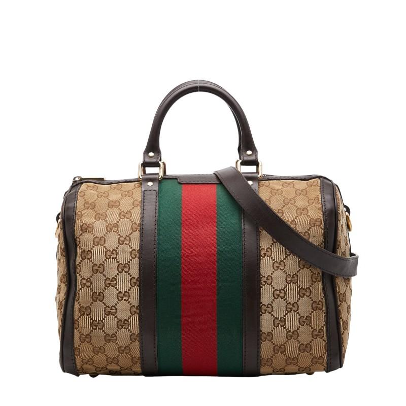GUCCI（グッチ） GGキャンバス シェリーライン ミニボストンバッグ