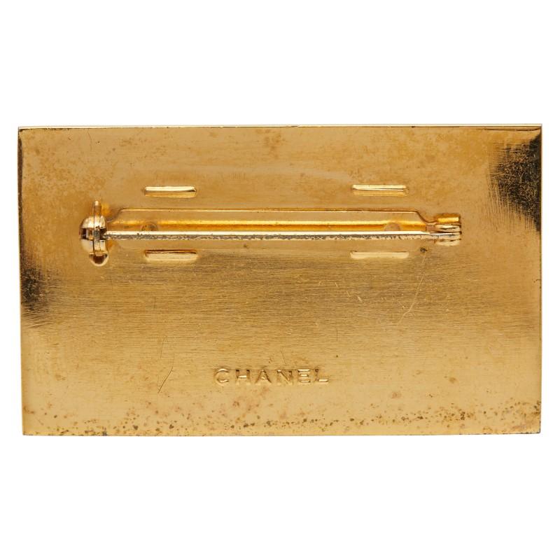 CHANEL（シャネル） ロゴプレート ブローチ ゴールド メッキ