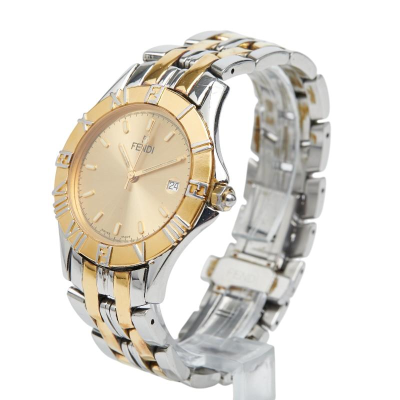 FENDI ゴールド アナログクォーツ腕時計 FENDI（フェンディ） 腕時計 2500G クオーツ ゴールド文字盤