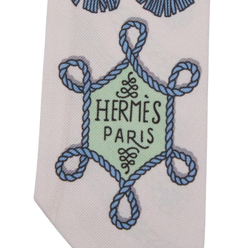 HERMES ツイリー　飾緒とブランデンブルク　ブルー系　2本セット HERMES（エルメス） ツイリー Galons et Brandebourgs ROSE PALE 飾緒