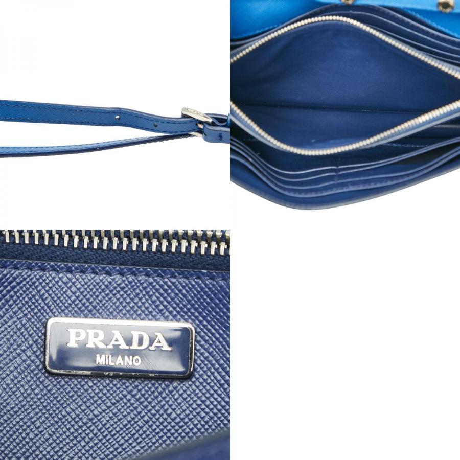 PRADA（プラダ） 斜め掛け ショルダーバッグ ブルー サフィアーノ