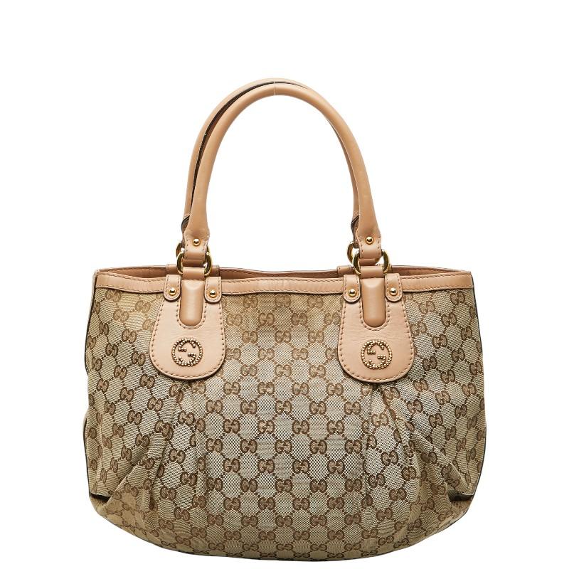 GUCCI（グッチ） GGキャンバス ハンドバッグ 269953 ベージュ ピンク