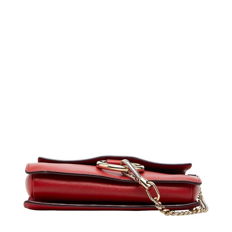 Chloe（クロエ） フェイ 斜め掛け ショルダーバッグ レッド レザー