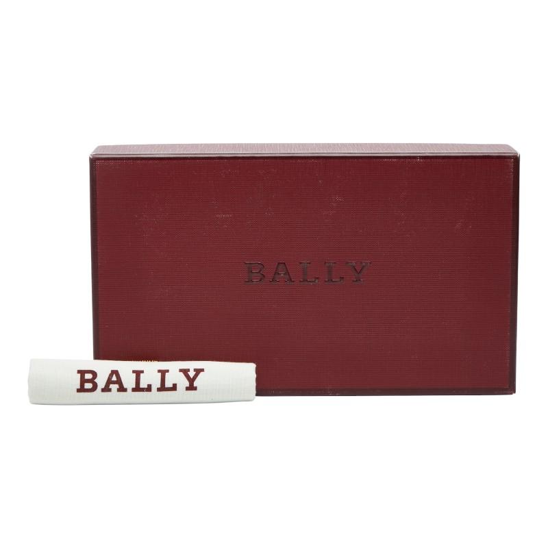 Bally（バリー） ロゴ 長財布 ブラウン オレンジ レザー メンズ 【中古