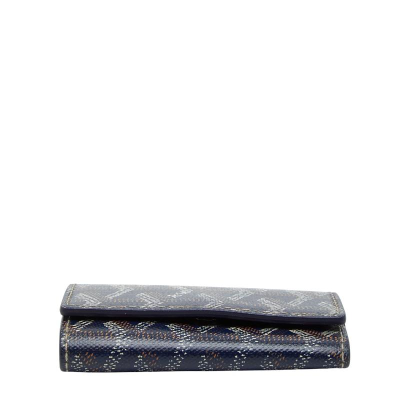 GOYARD ゴヤール 6連キーケース　ヘリボーン　ネイビー x ブルー GOYARD（ゴヤール） ヘリンボーン 6連 キーケース パープル マルチ