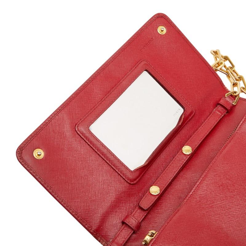 PRADA（プラダ） ロゴ チェーン ウォレット ショルダーバッグ 1M1361