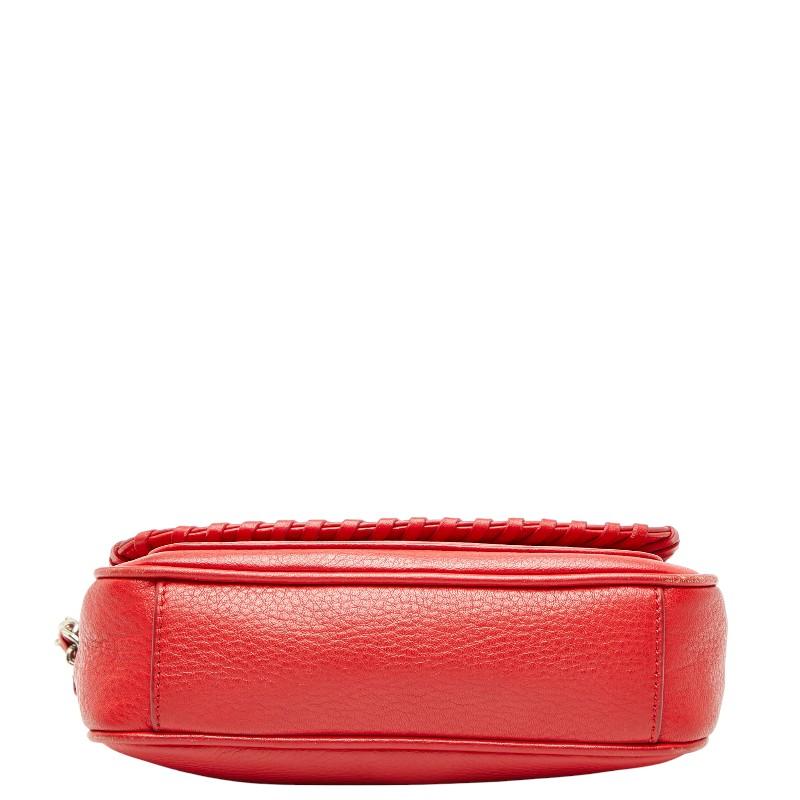 TORY BURCH/トリーバーチ レザー ステッチ チェーンショルダーバッグ TORY BURCH（トリーバーチ） チェーンショルダーバッグ レッド レザー