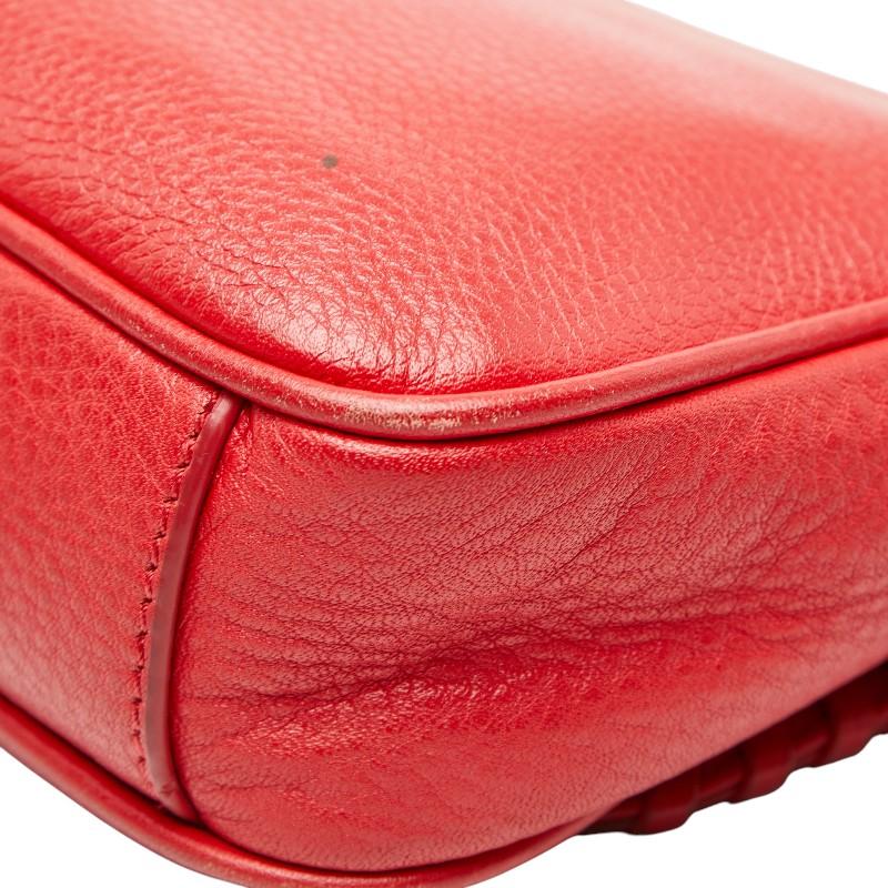 TORY BURCH（トリーバーチ） チェーンショルダーバッグ レッド レザー