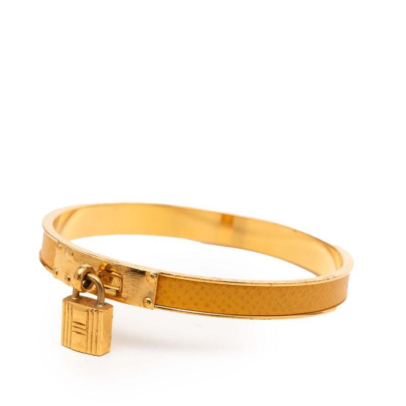 HERMES（エルメス） ケリー H モチーフ バングル ゴールド イエロー