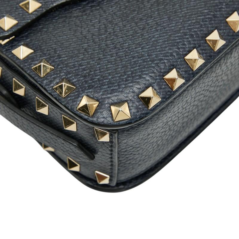最終値下げ VALENTINO スタッズ ショルダーバッグ ヴァレンティノ VALENTINO（ヴァレンティノ） スタッズ ショルダーバッグ ネイビー