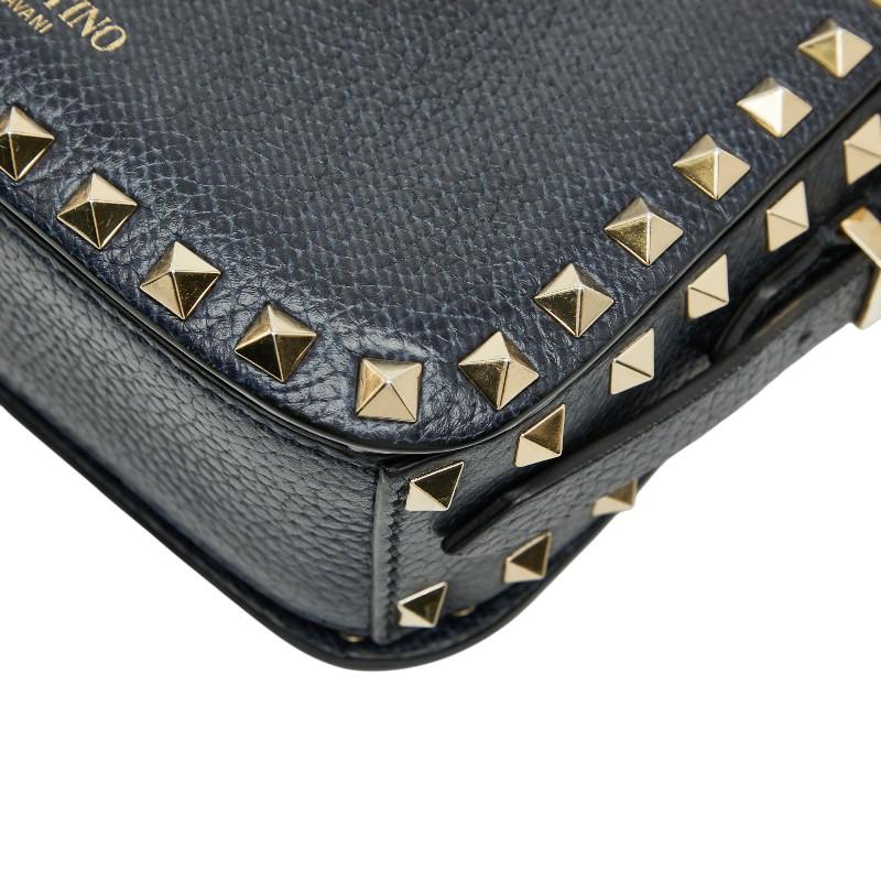VALENTINO（ヴァレンティノ） スタッズ ショルダーバッグ ネイビー