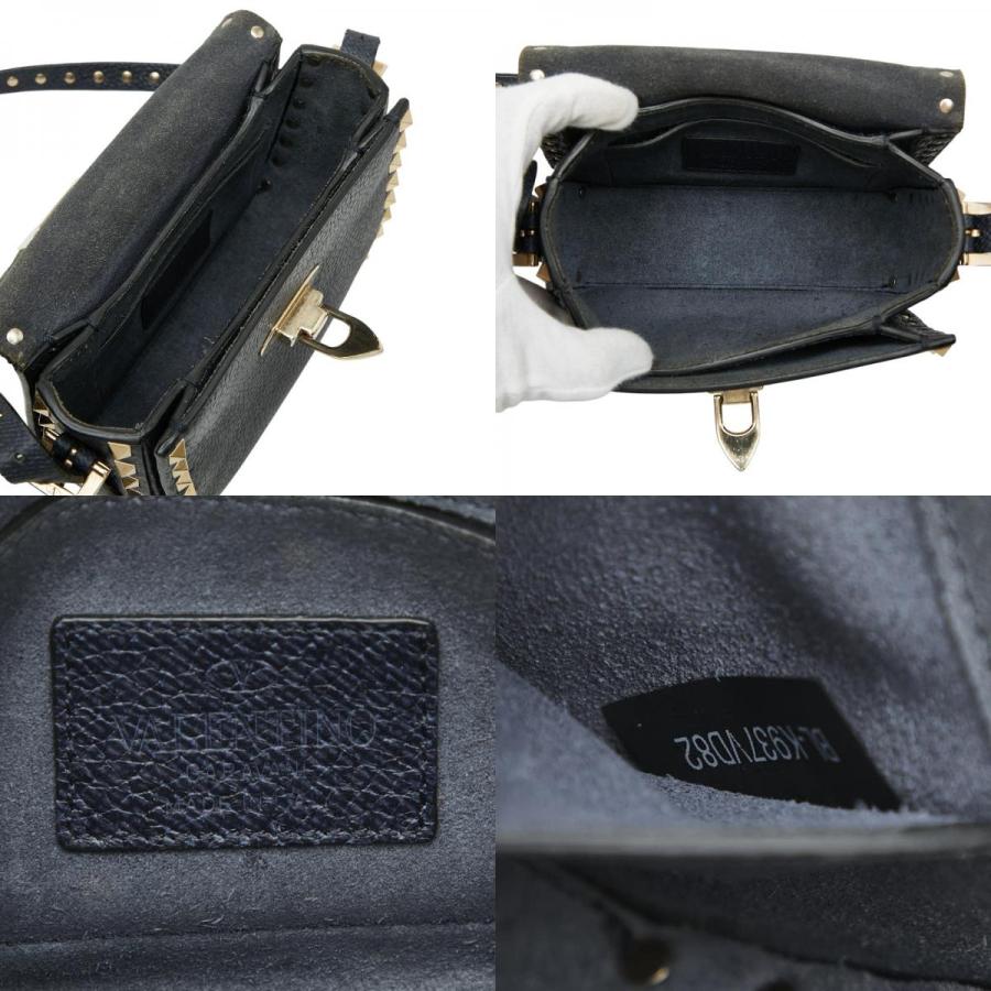 VALENTINO（ヴァレンティノ） スタッズ ショルダーバッグ ネイビー