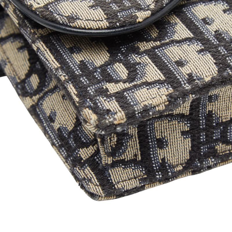 美品✨ディオール　トロッター　サドル　ウエストバッグ ディオール トロッター サドルバッグ ブルー キャンバス ヴィンテージ ミニ