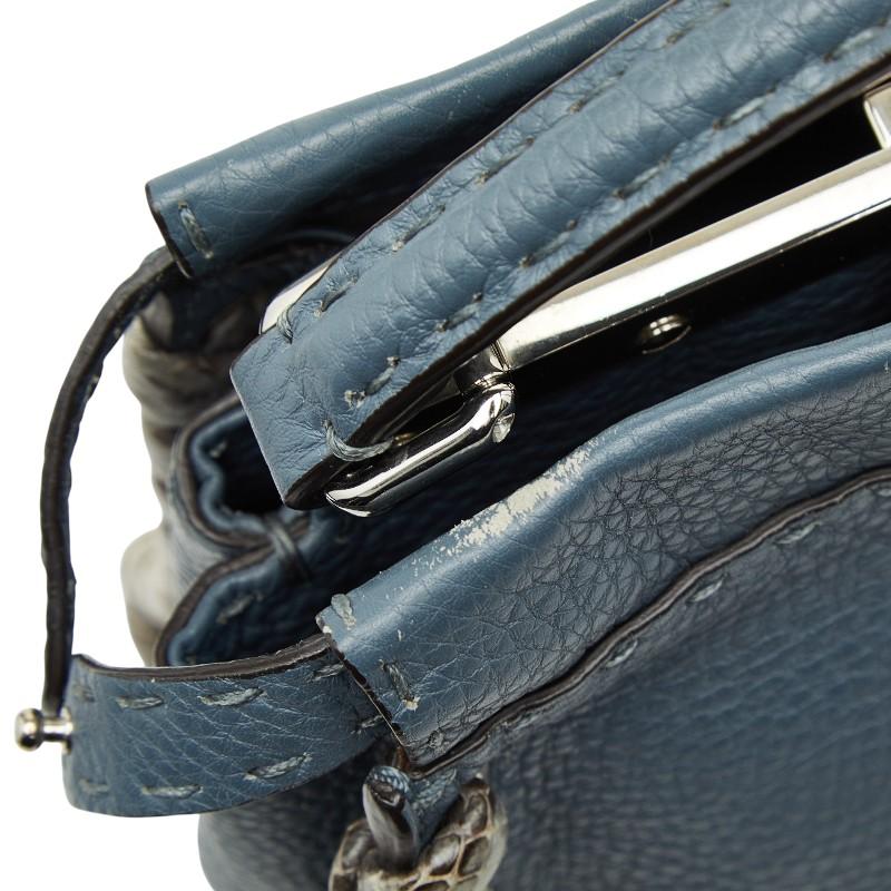 即決価格！FENDI ピーカブー　セレリア　ブルー　青　正規品　本物　ショルダー FENDI（フェンディ） セレリア ピーカブー ミニ ハンドバッグ