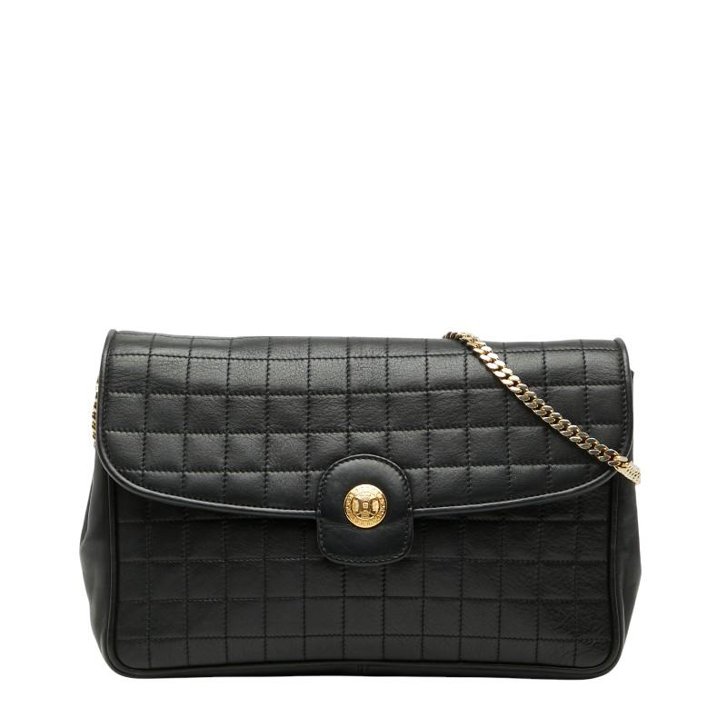 CELINE（セリーヌ） チェーンショルダーバッグ ブラック レザー