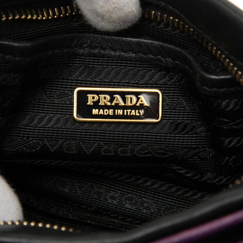 PRADA（プラダ） リボン 斜め掛け ショルダーバッグ パープル ブラック