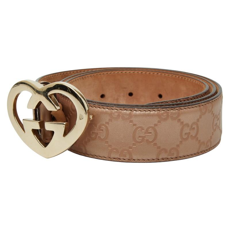 GUCCI（グッチ） グッチシマ ハート ベルト サイズ:95/38 245856