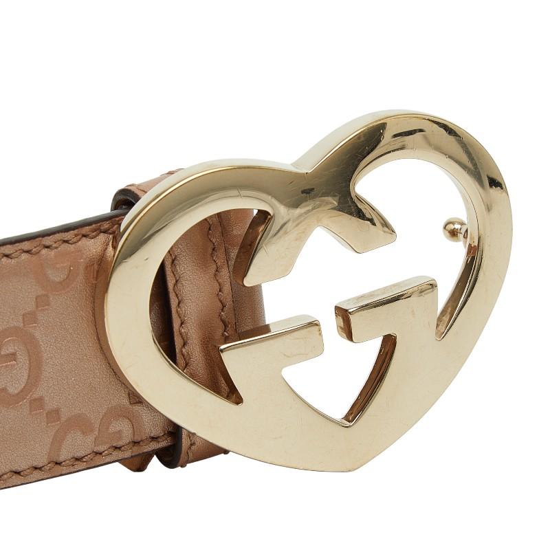 GUCCI（グッチ） グッチシマ ハート ベルト サイズ:95/38 245856