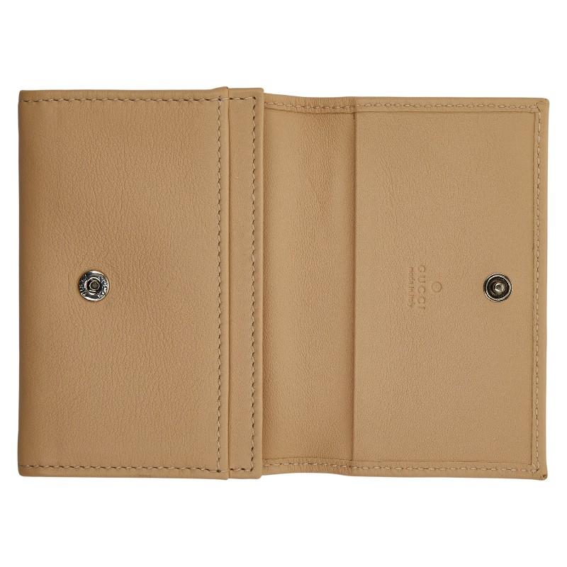 GUCCI（グッチ） ダブルG カードケース 790067 ベージュ レザー