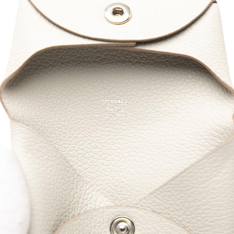 HERMES（エルメス） バスティア コインケース グレー系 シルバー金具