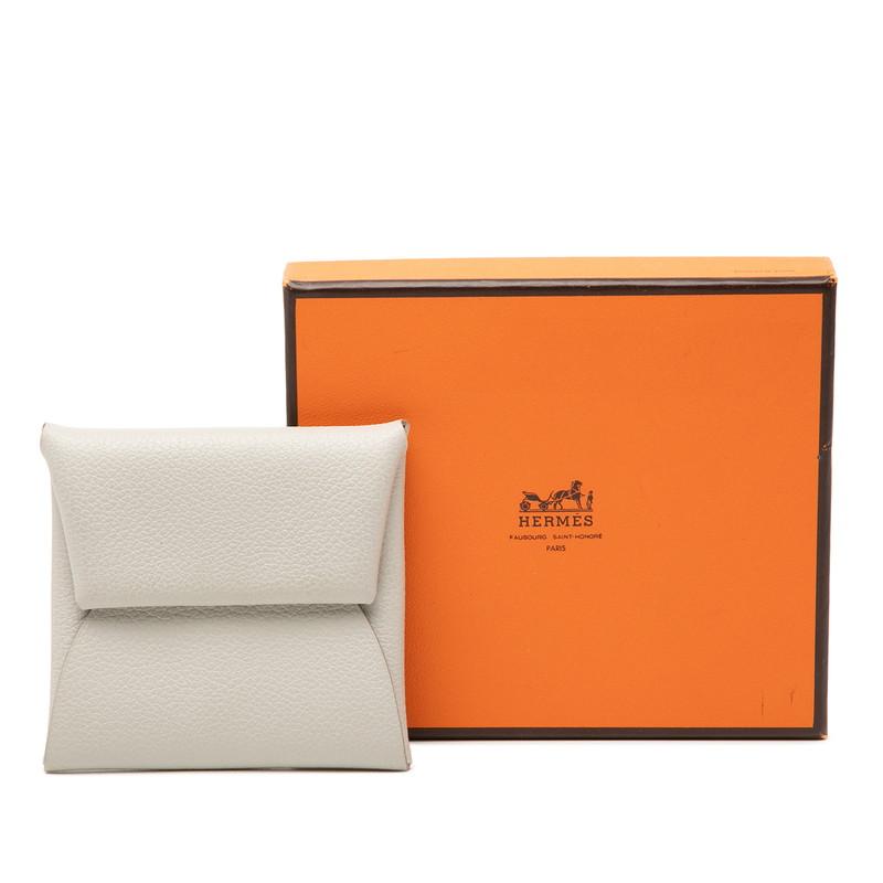 HERMES（エルメス） バスティア コインケース グレー系 シルバー金具