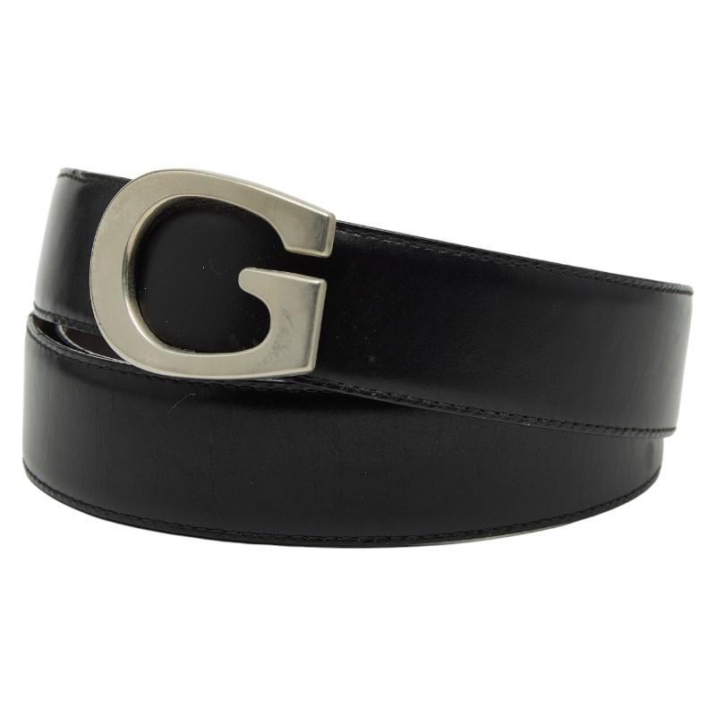 GUCCI 036 194 0956 レザーベルトブラック 表記サイズ70・28 【公式通販】