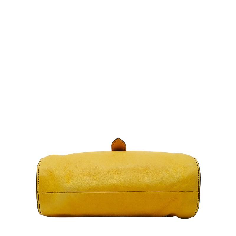 中古 ロエベ LOEWE 314.12.V07 レディース ショルダーバッグ イエロー レザー LOEWE】ロエベ『ハンモック ドローストリング バッグミニ』314.12.V07